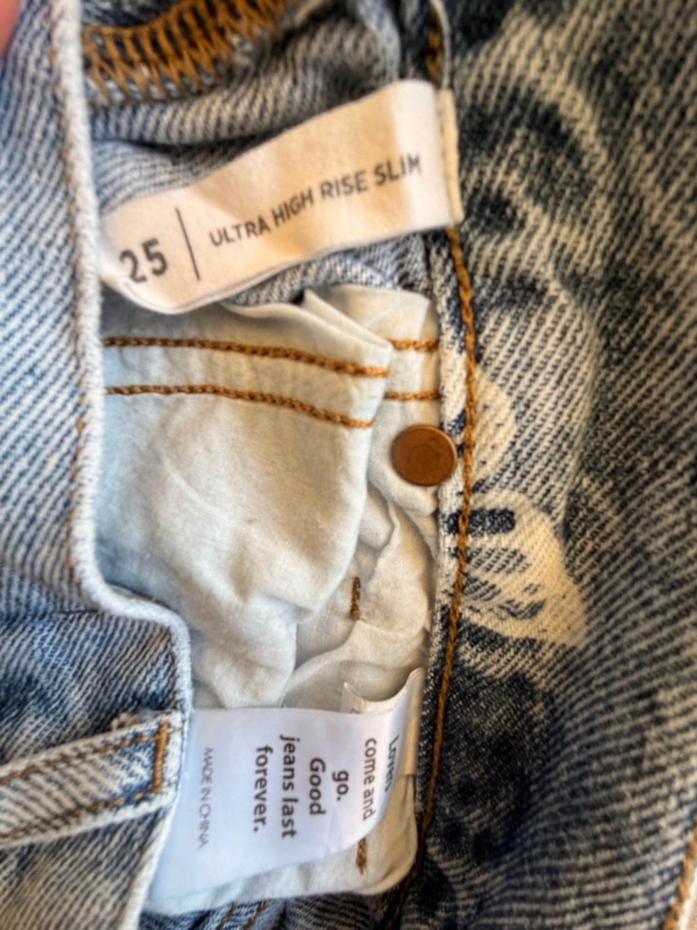 Pacsun Butterfly Jeans Ultra Rise Slim Size 25 - Picture 3 of 4